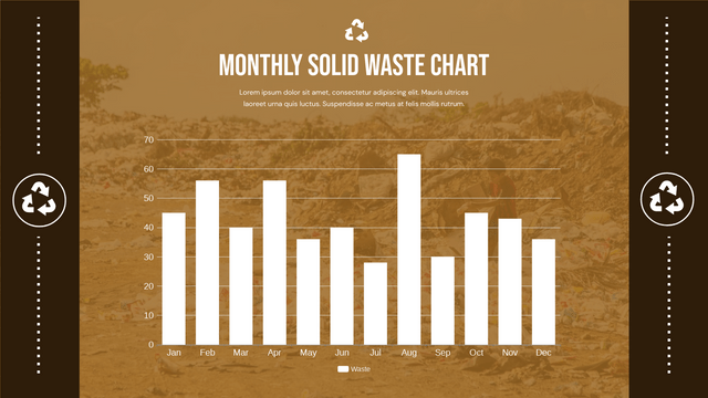 Monthly Solid Waste Column Chart