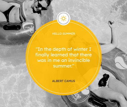 Swimming Photo Summer Quote Facebook Post