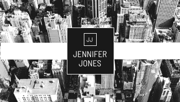 Black And White City Photo Business Card